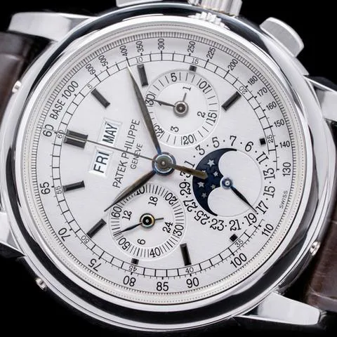 Patek Philippe Perpetual Calendar Chronograph 5970G-001 40mm White gold Silver 4