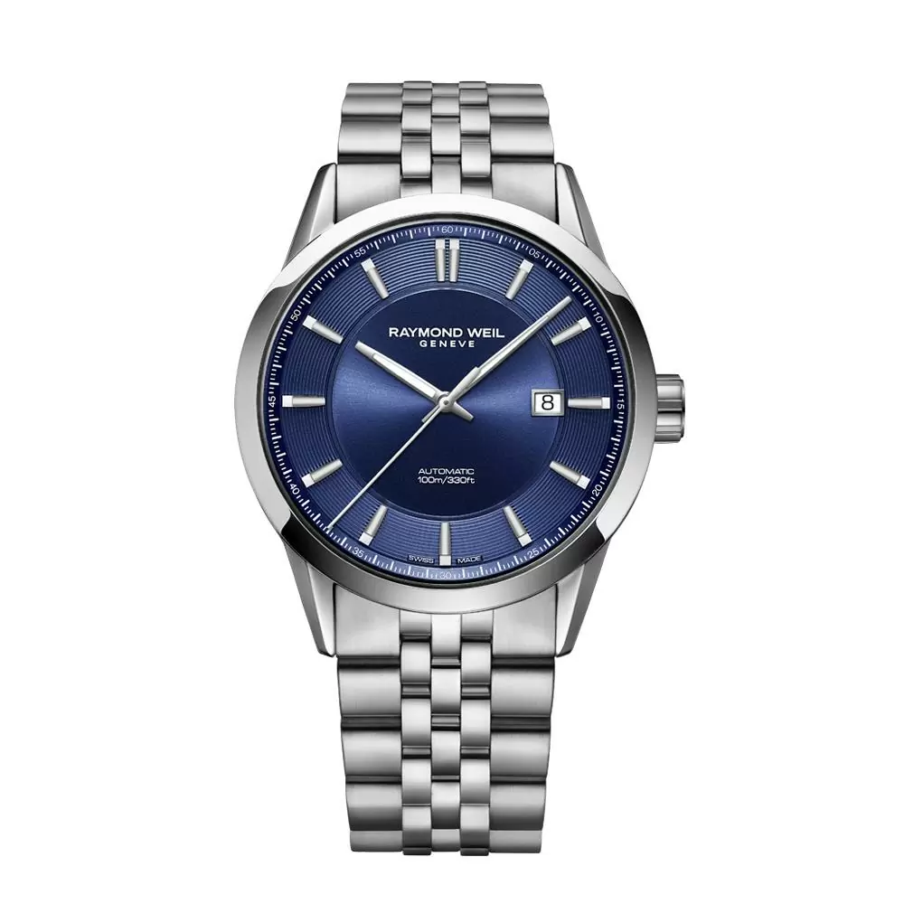 Raymond Weil Freelancer 1038523 40mm Stainless steel Blue