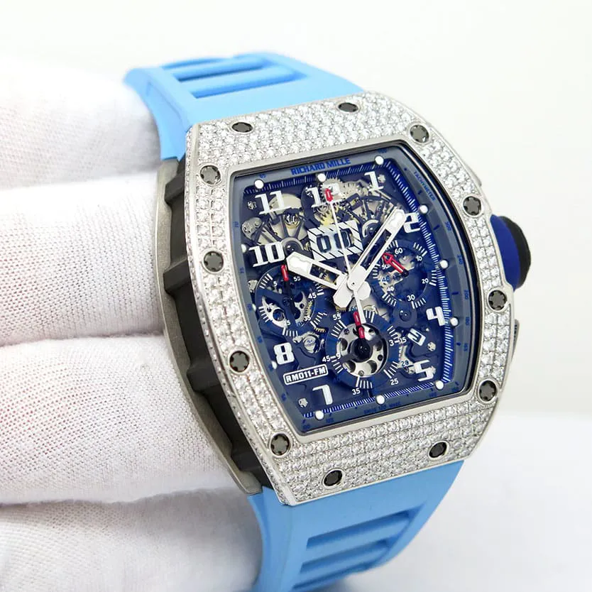 Richard Mille RM 011 RM 011 50mm Carbon fiber Skeletonized