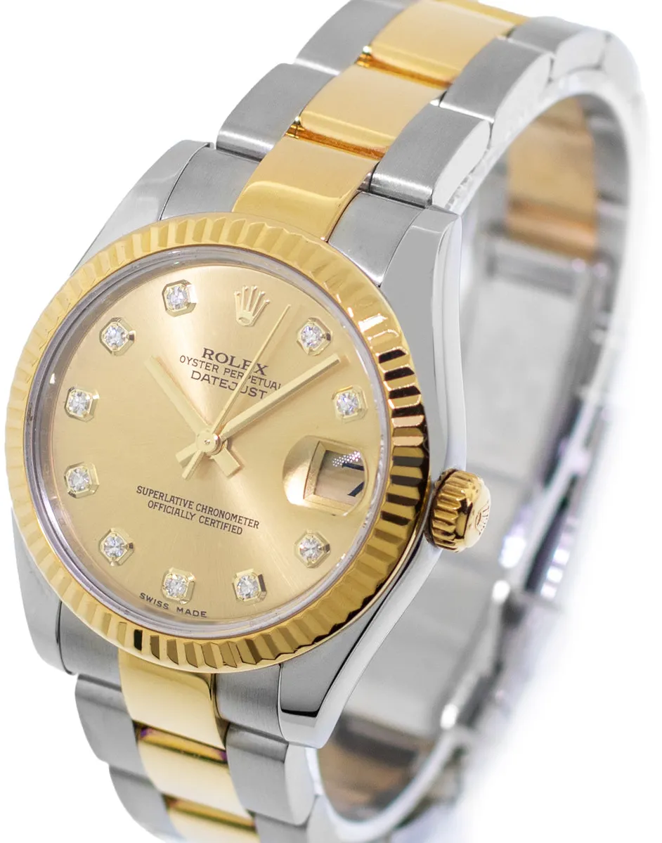 Rolex Datejust 31 178273 31mm Yellow gold and Stainless steel and 18k yellow gold Champagne Diamond Dial