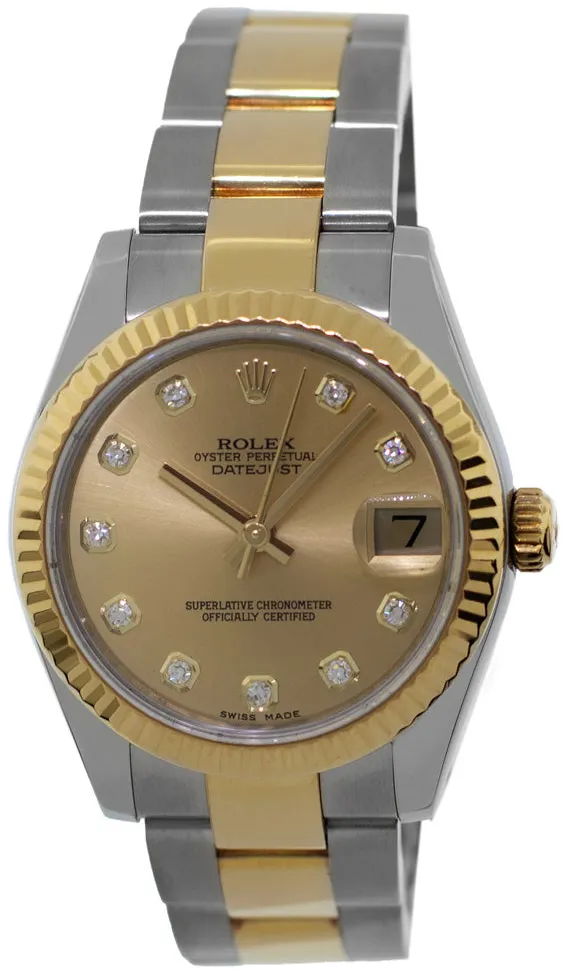 Rolex Datejust 31 178273 31mm Yellow gold and Stainless steel and 18k yellow gold Champagne Diamond Dial 2