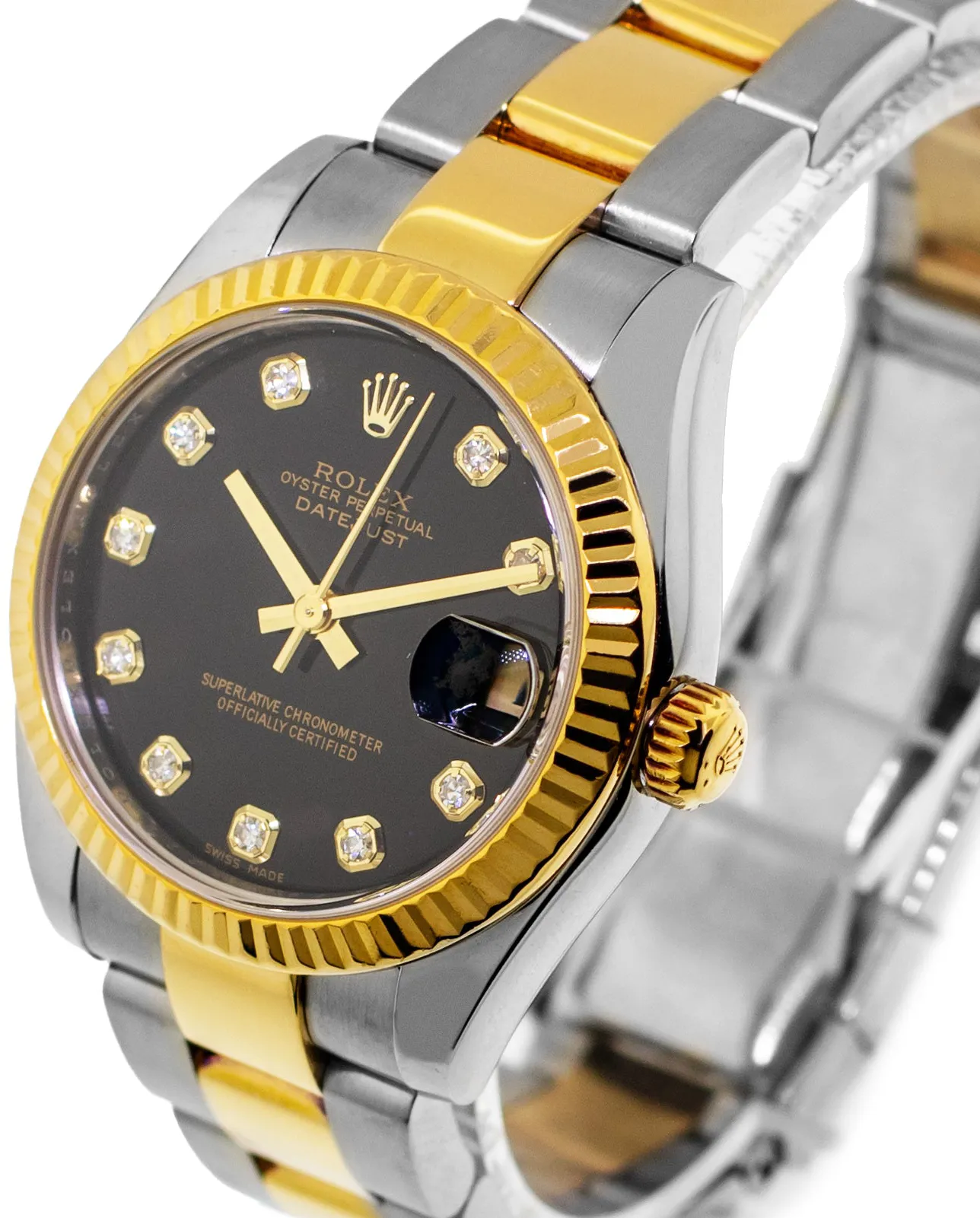 Rolex Datejust 31 178273 31mm Yellow gold and Stainless steel and 18k yellow gold Black