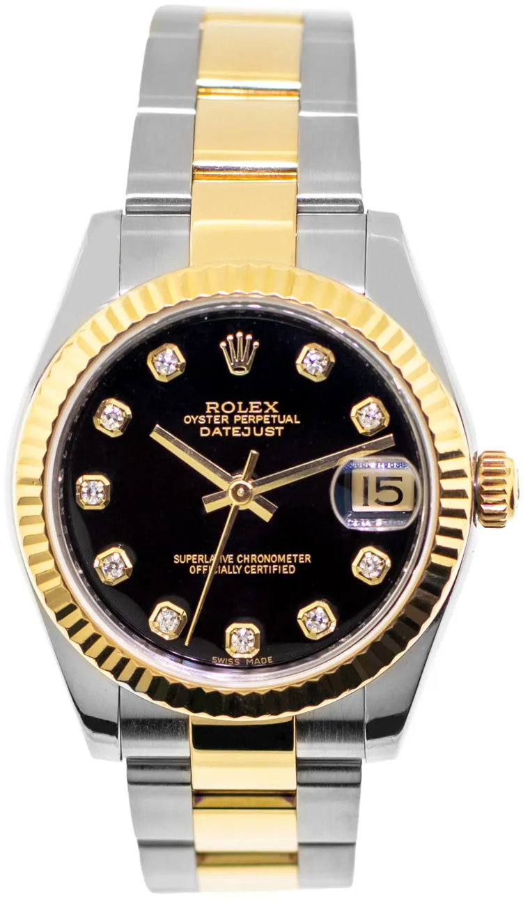 Rolex Datejust 31 178273 31mm Yellow gold and Stainless steel and 18k yellow gold Black 2