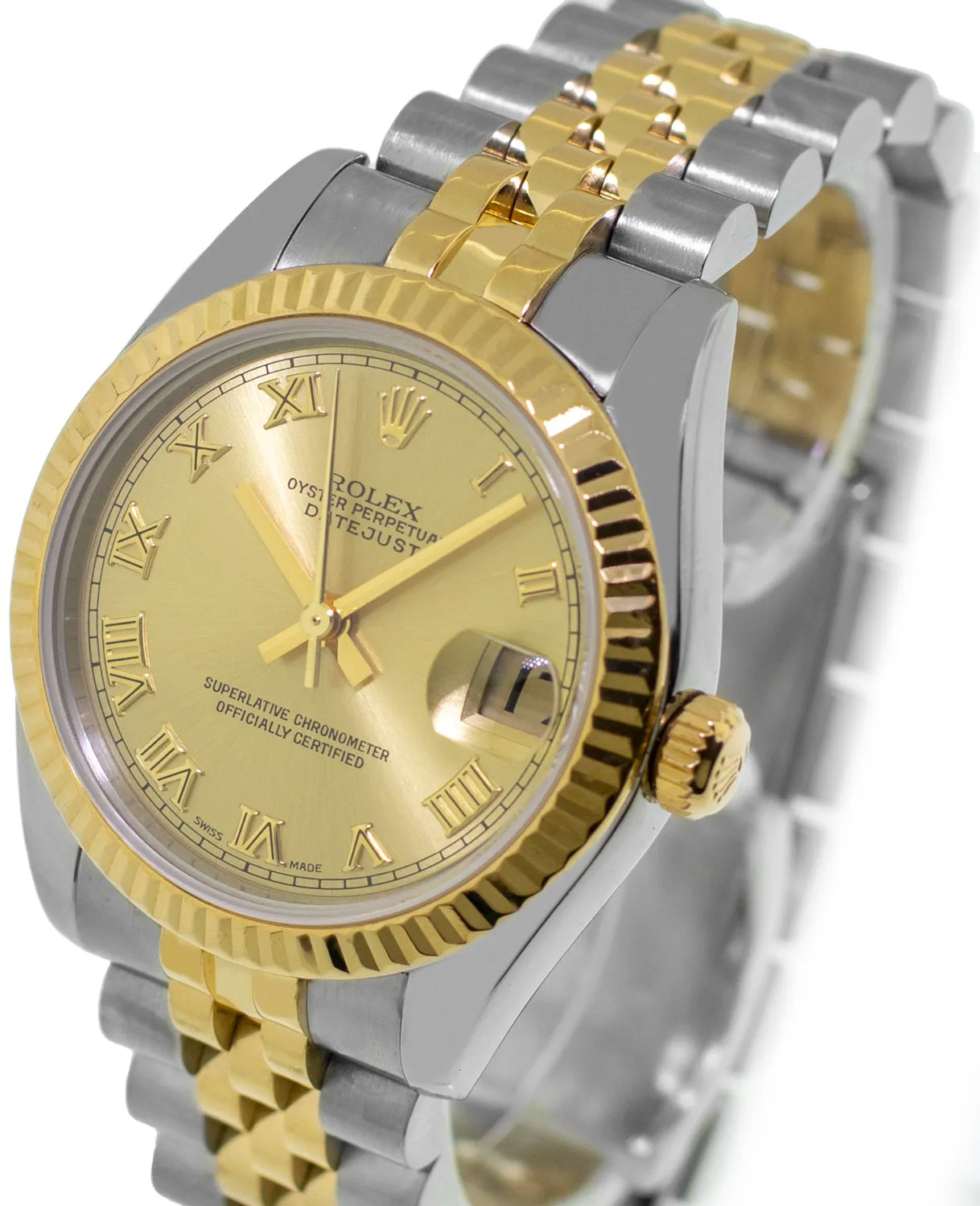 Rolex Datejust 31 178273 31mm Yellow gold and Stainless steel and 18k yellow gold Champagne Roman Dial