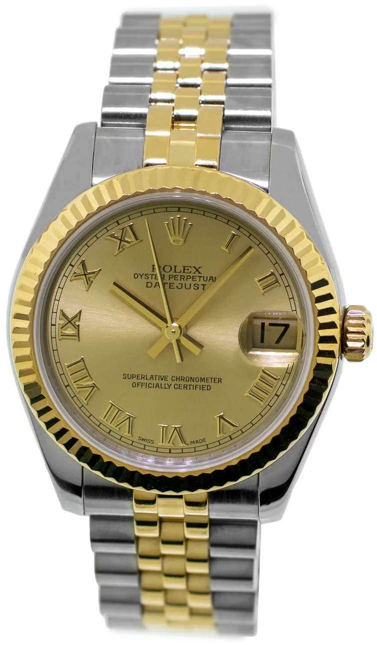 Rolex Datejust 31 178273 31mm Yellow gold and Stainless steel and 18k yellow gold Champagne Roman Dial 2