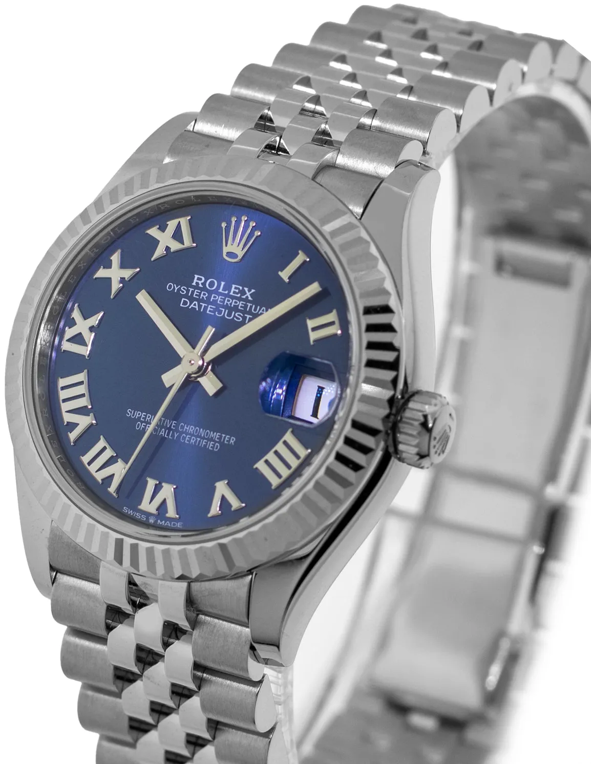 Rolex Datejust 31 278274 31mm White gold and Stainless steel and 18k white gold Blue Roman D
ial