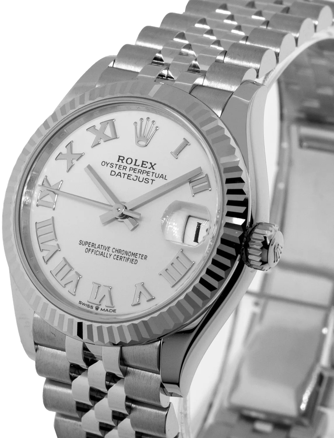 Rolex Datejust 31 278274 31mm White gold and Stainless steel and 18k white gold White Roman D
ial