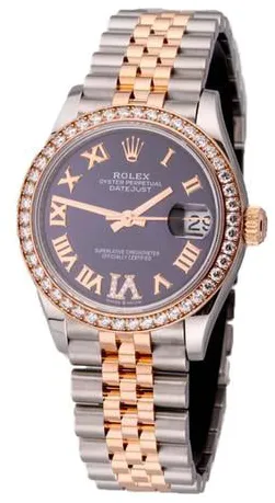 Rolex Datejust 31 278381RBR 31mm Yellow gold and Stainless steel Purple