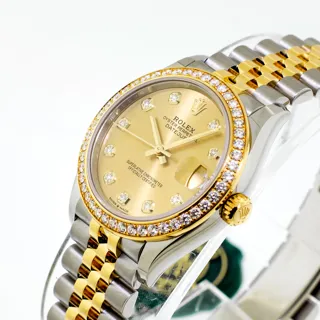 Rolex Datejust 31 278383RBR Stainless steel and 18k yellow gold Champagne