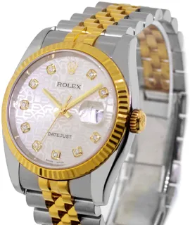 Rolex Datejust 36 116233 Stainless steel and 18k yellow gold Silver Jubilee Diamond