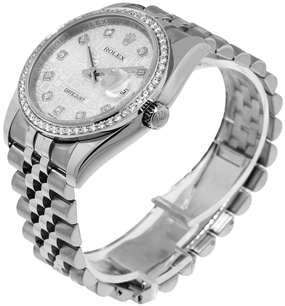 Rolex Datejust 36 116234 36mm Stainless steel Silver Diamond Dial (Factory) 3