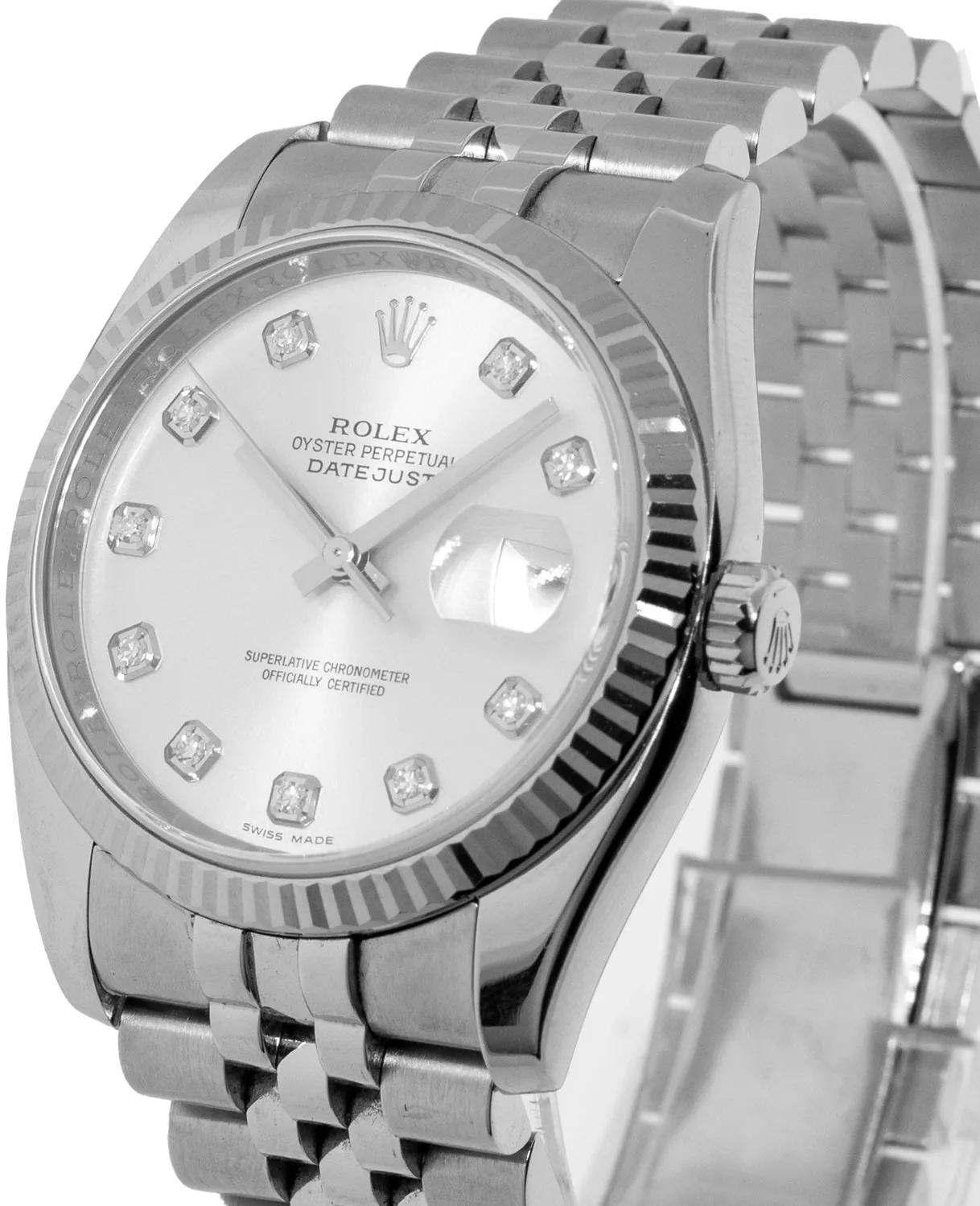 Rolex Datejust 36 116234 36mm White gold and Stainless steel and 18k white gold Silver