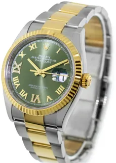 Rolex Datejust 36 126233 Stainless steel and 18k yellow gold Olive Green