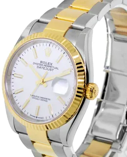 Rolex Datejust 36 126233 Stainless steel and 18k yellow gold White Index