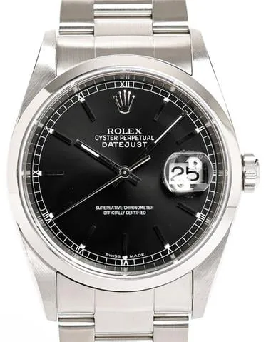 Rolex Datejust 36 16200 36mm Stainless steel Black