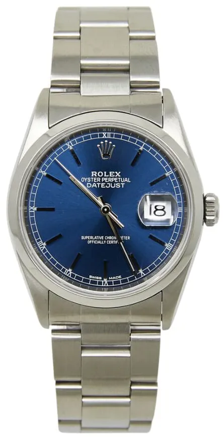 Rolex Datejust 36 16200 36mm Stainless steel Blue