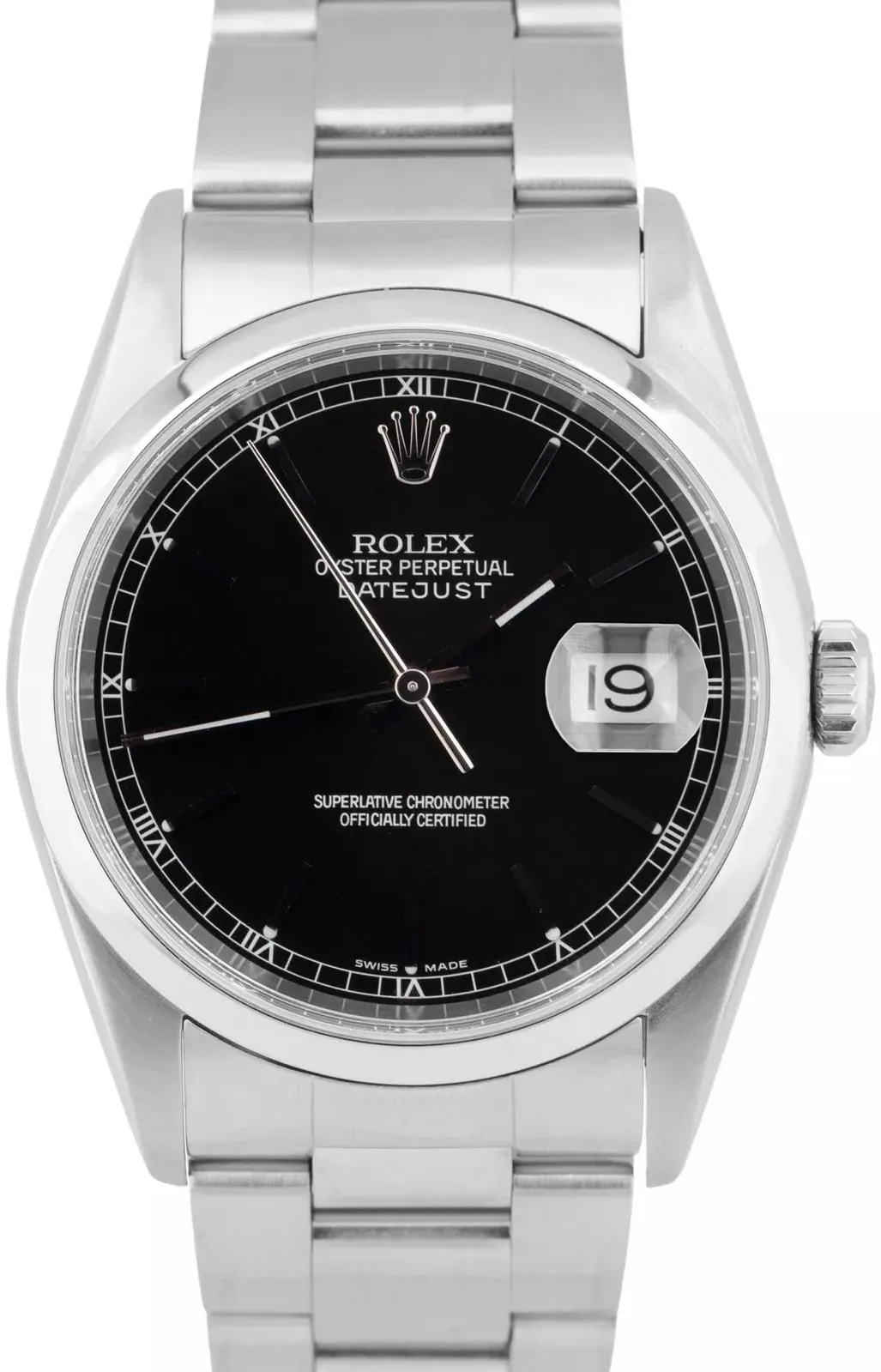 Rolex Datejust 36 16200 36mm Stainless steel Black