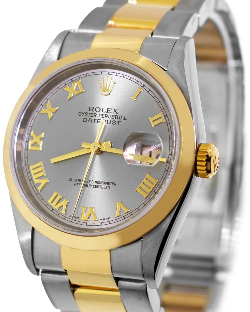 Rolex Datejust 36 16203 36mm Yellow gold and Stainless steel and 18k yellow gold Black