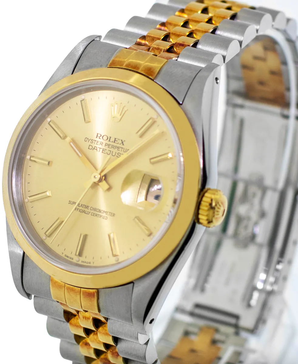 Rolex Datejust 36 16203 36mm Yellow gold and Stainless steel and 18k yellow gold Black