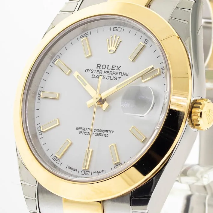 Rolex Datejust 41 126303 41mm Yellow gold and Stainless steel and 18k yellow gold White