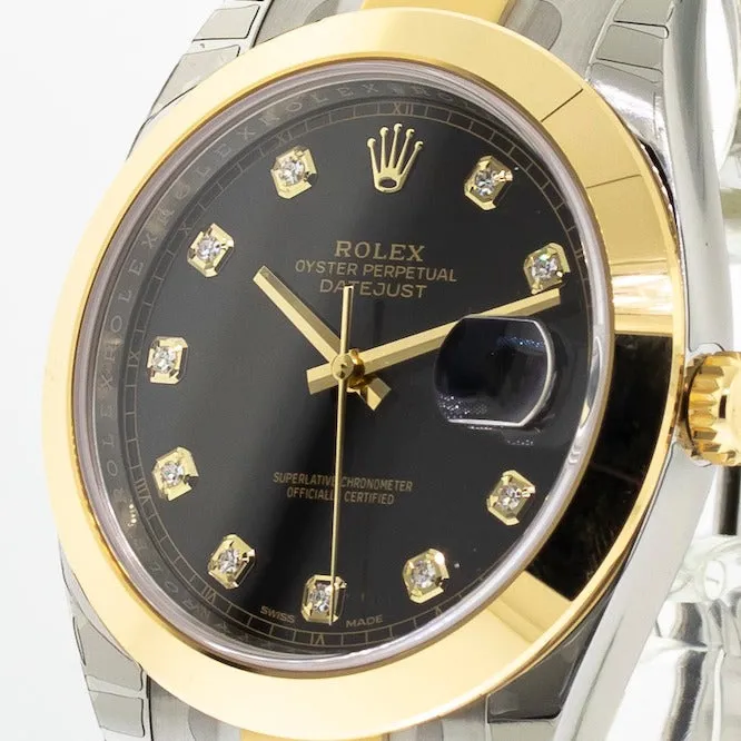 Rolex Datejust 41 126303 41mm Yellow gold and Stainless steel and 18k yellow gold Black