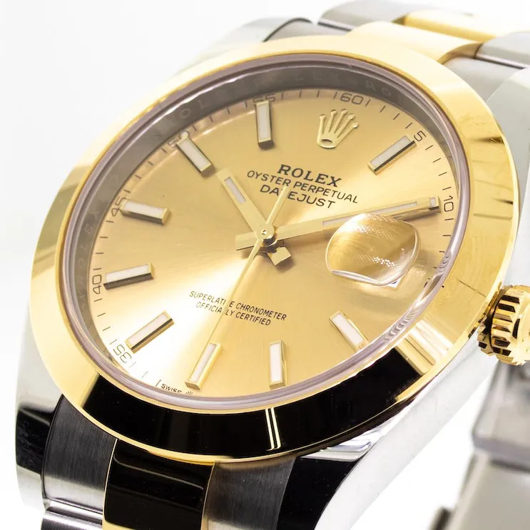 Rolex Datejust 41 126303 41mm Yellow gold and Stainless steel and 18k yellow gold Champagne Stick Dial