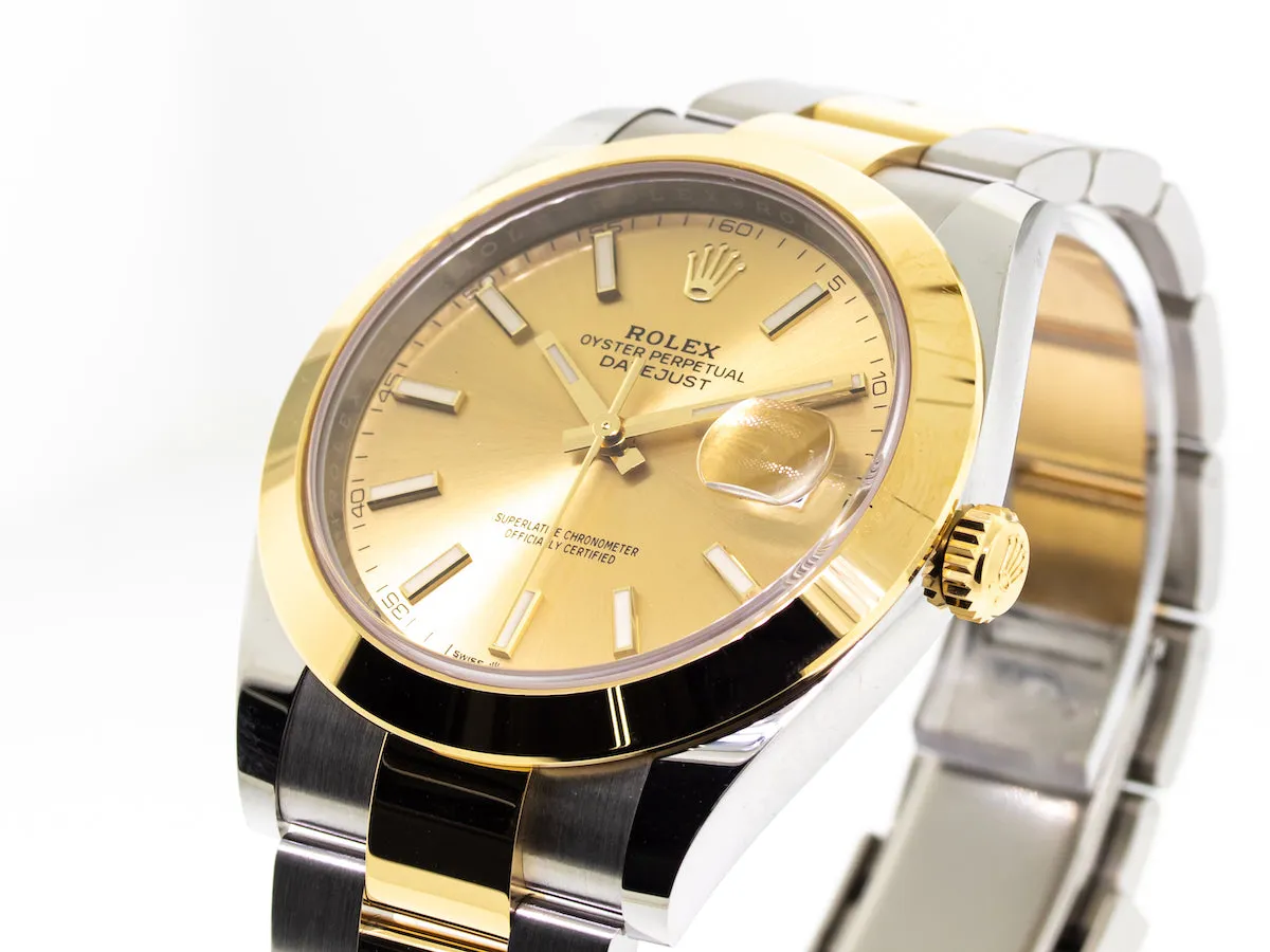 Rolex Datejust 41 126303 41mm Yellow gold and Stainless steel and 18k yellow gold Champagne Stick Dial 2