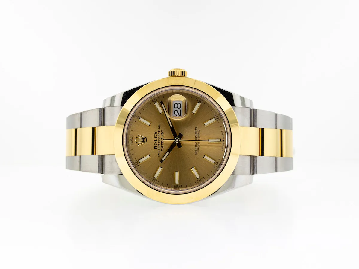 Rolex Datejust 41 126303 41mm Yellow gold and Stainless steel and 18k yellow gold Champagne Stick Dial 6