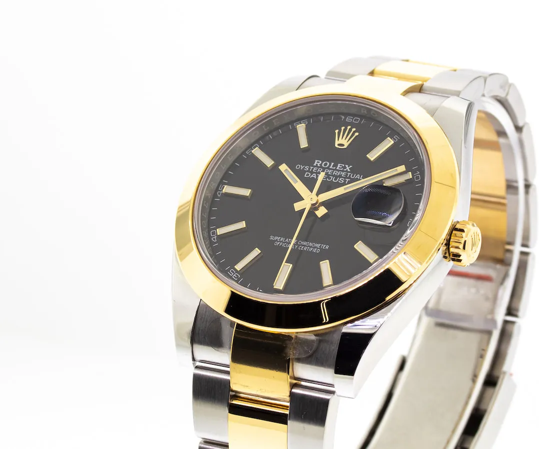 Rolex Datejust 41 126303 41mm Yellow gold and Stainless steel and 18k yellow gold Black Stick Dial 2