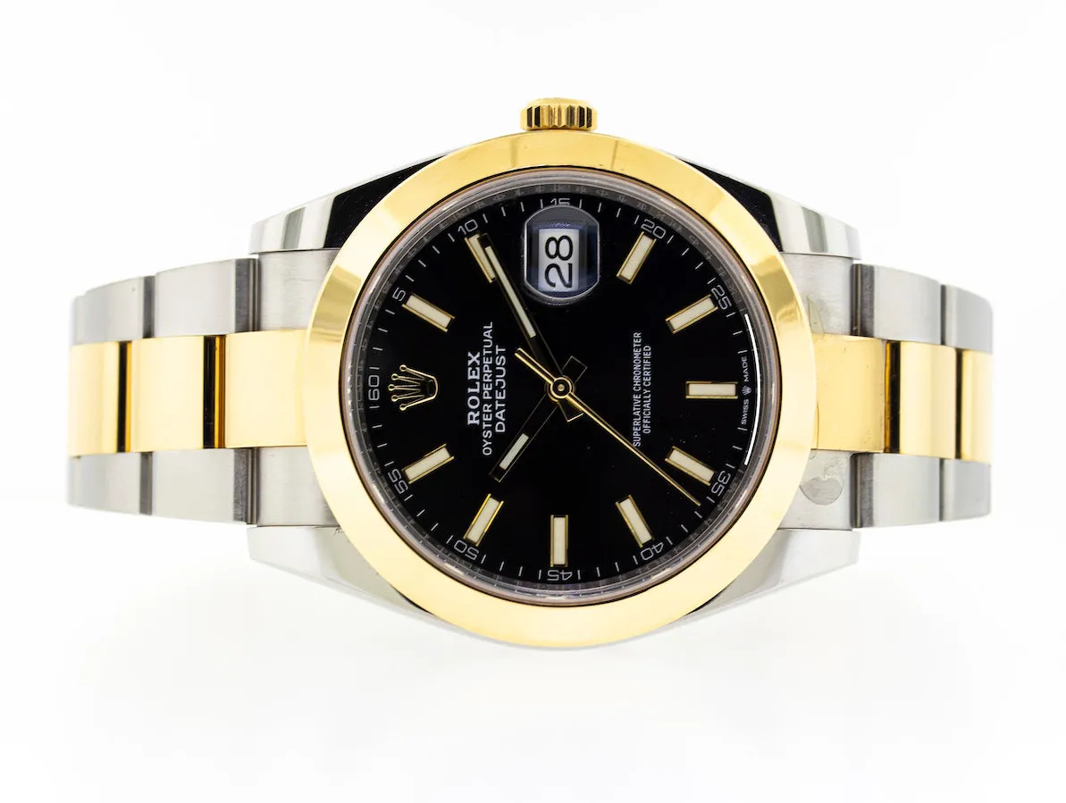 Rolex Datejust 41 126303 41mm Yellow gold and Stainless steel and 18k yellow gold Black Stick Dial 6