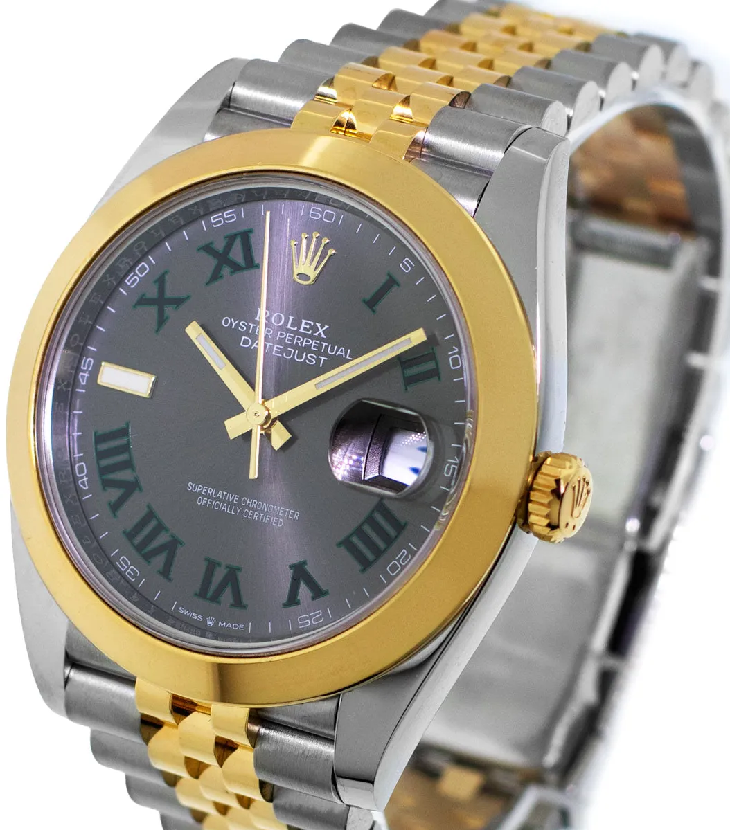 Rolex Datejust 41 126303 41mm Yellow gold and Stainless steel and 18k yellow gold "Wimbledon" Dial