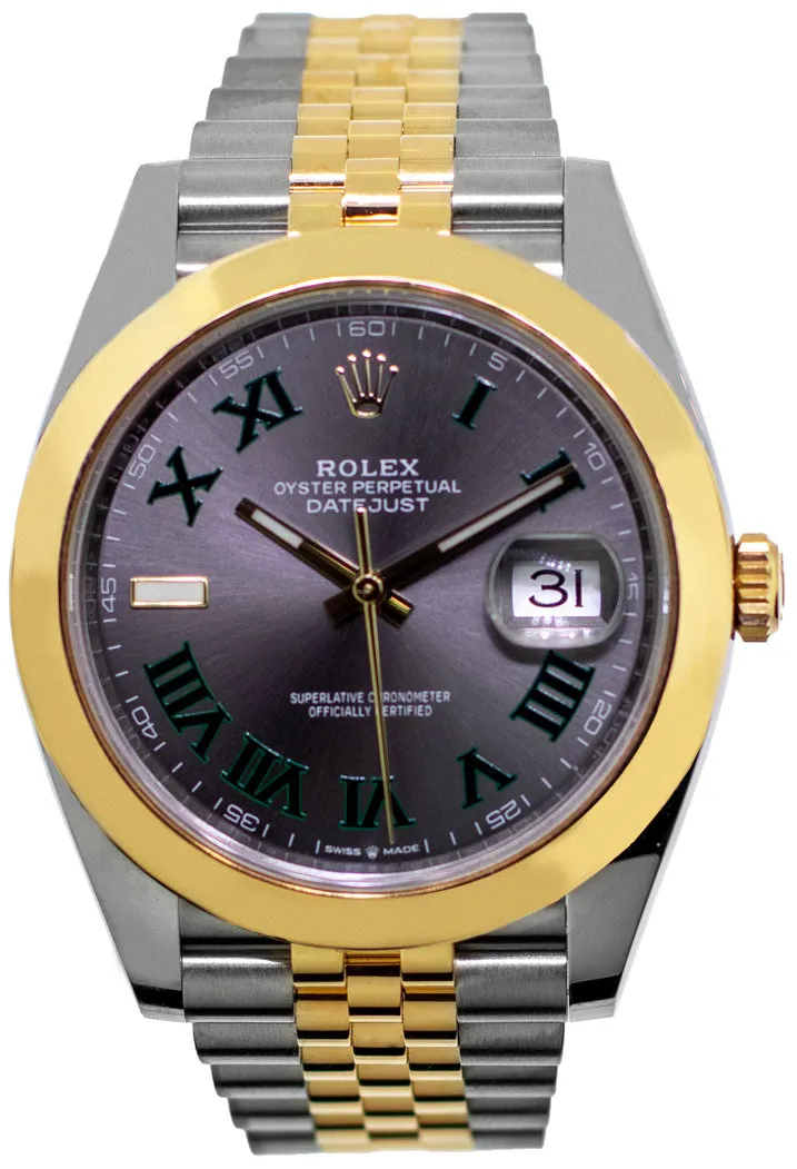 Rolex Datejust 41 126303 41mm Yellow gold and Stainless steel and 18k yellow gold "Wimbledon" Dial 2