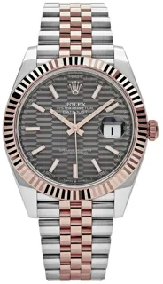 Rolex Datejust 41 126331-0018 Rose gold and Stainless steel Silver