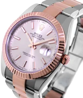 Rolex Datejust 41 126331 Stainless steel and 18k rose gold Sundust Index