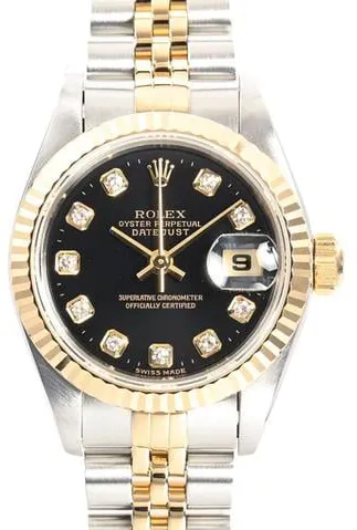 Rolex Datejust 69173G 26mm Yellow gold and Stainless steel Black