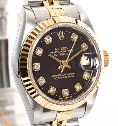 Rolex Datejust 69173G 26mm Yellow gold and Stainless steel Black 3