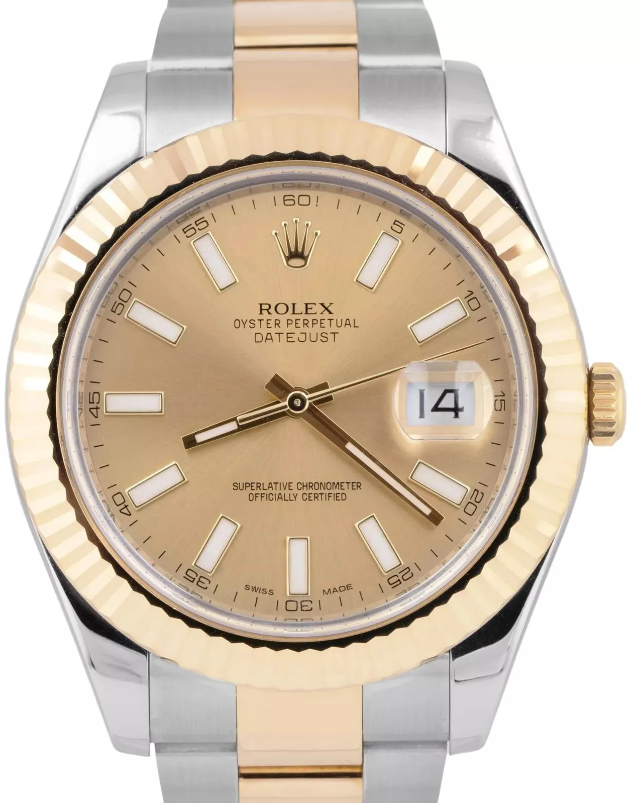 Rolex Datejust II 116333-0006 41mm Yellow gold Champagne