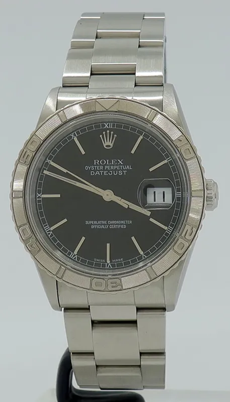 Rolex Datejust Turn-O-Graph 16264 36mm White gold and Stainless steel and 18k white gold Black