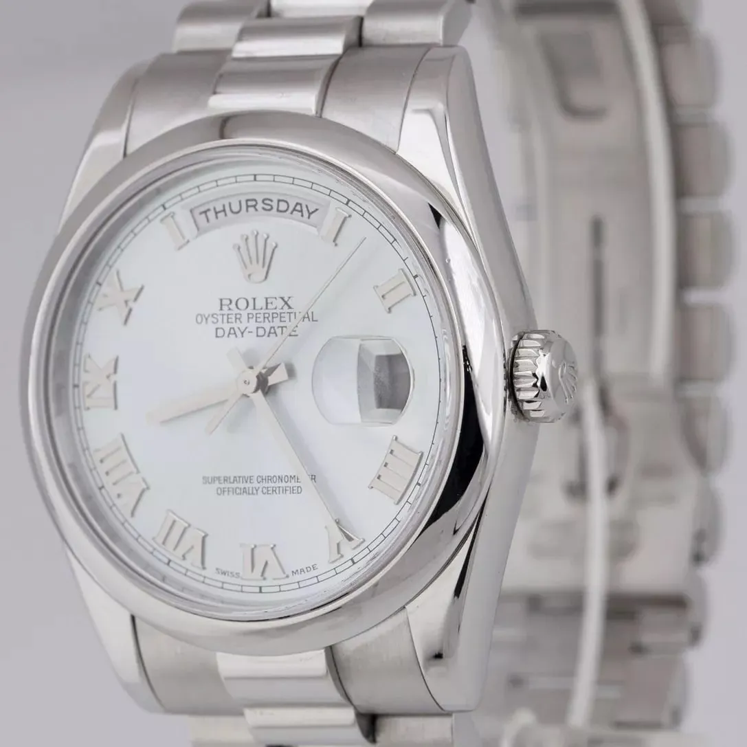 Rolex Day-Date 36 118206-0035 36mm Platinum Blue 1