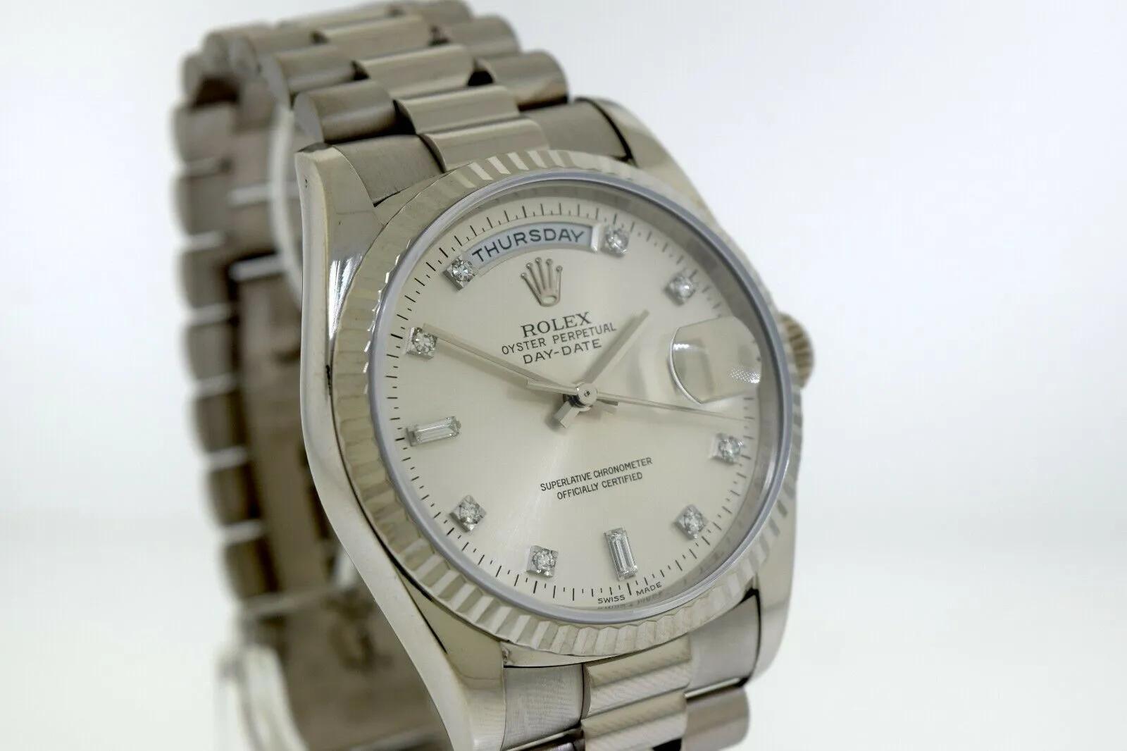 Rolex Day-Date 36 18239 36mm White gold Silver 6