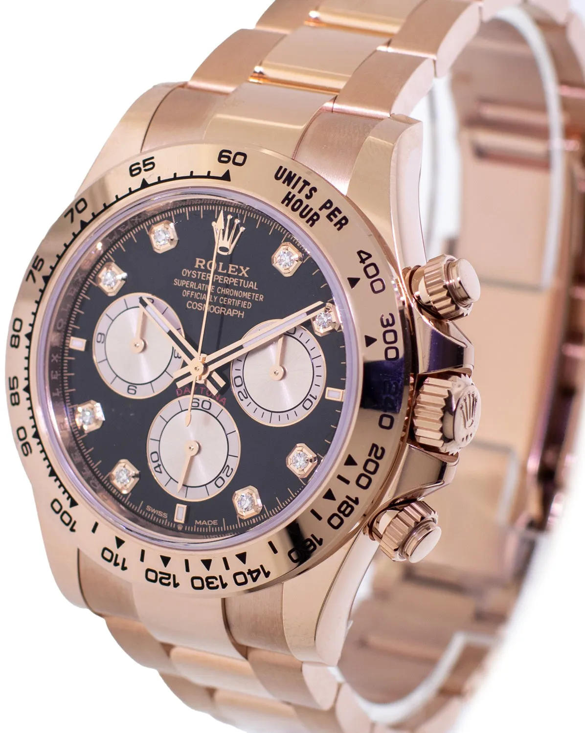 Rolex Daytona 126505 40mm Rose gold and 18k rose gold Black