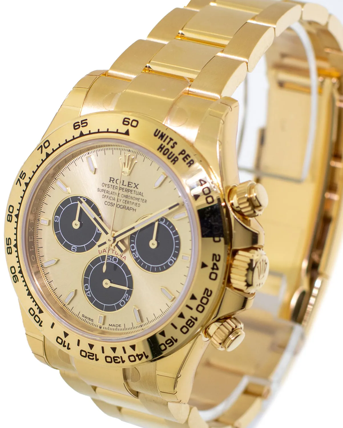 Rolex Daytona 126508 40mm Yellow gold and 18k yellow gold Champagne Index Dial with Black Sub-Dials