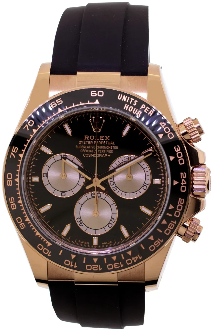 Rolex Daytona 126515 40mm Everose gold Black 2