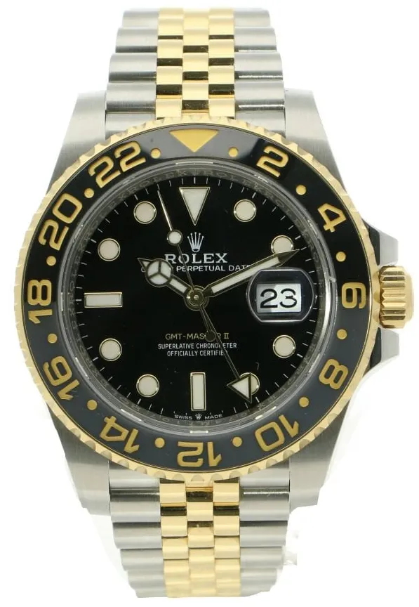 Rolex GMT-Master II 126713GRNR 40mm Yellow gold and Stainless steel Black