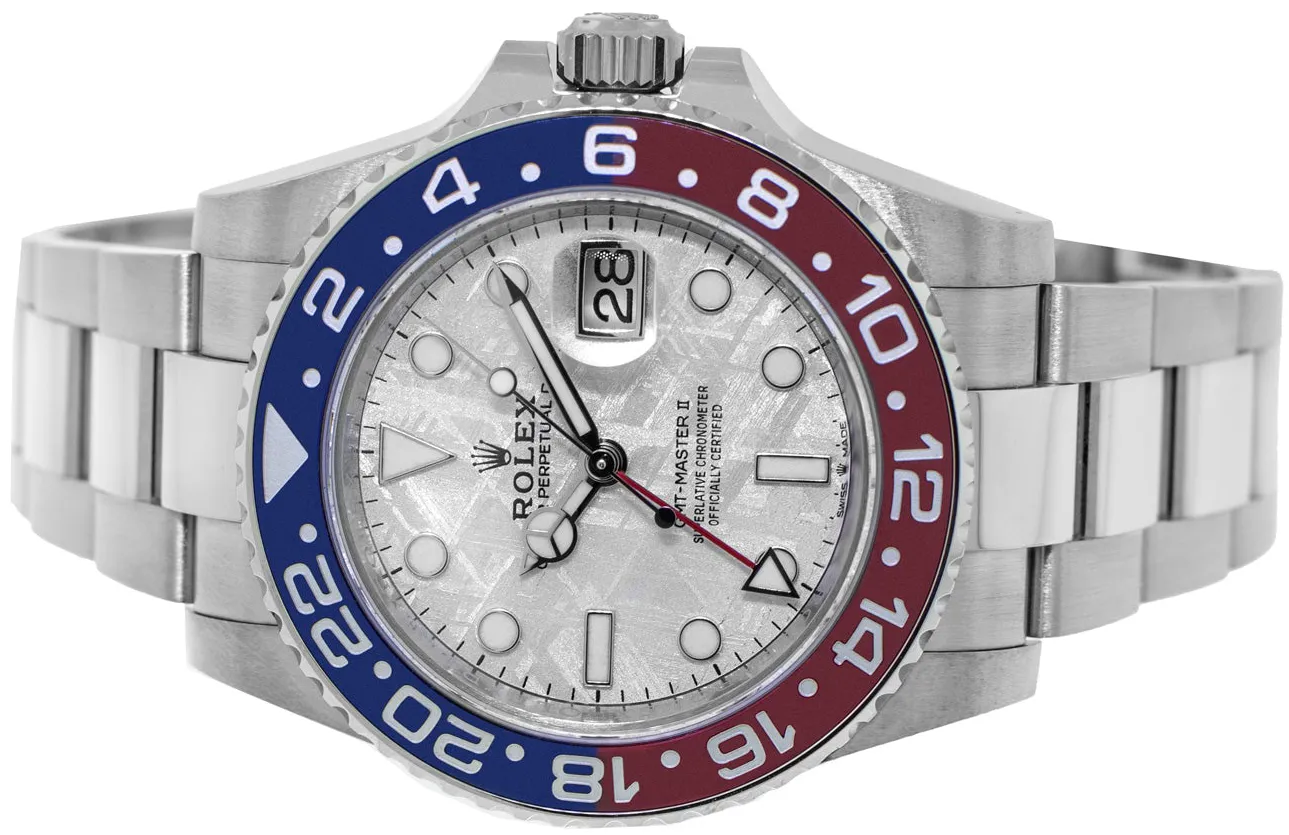 Rolex GMT-Master II 126719BLRO 40mm White gold and 18k white gold Meteorite Index Dial 6