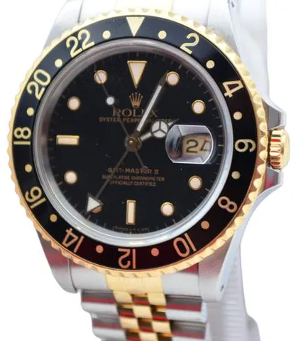 Rolex GMT-Master II 16713 40mm Yellow gold and Stainless steel Black