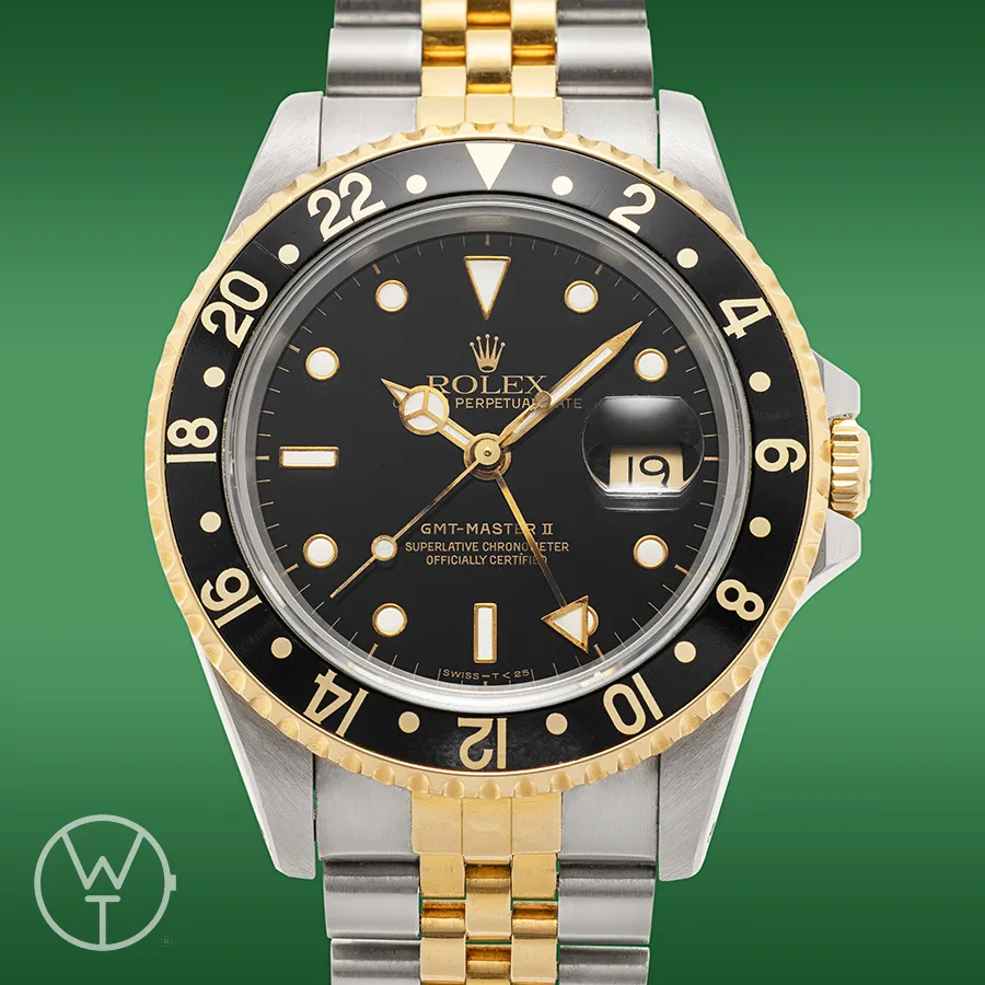 Rolex GMT-Master II 16713 40mm Yellow gold and Stainless steel Black