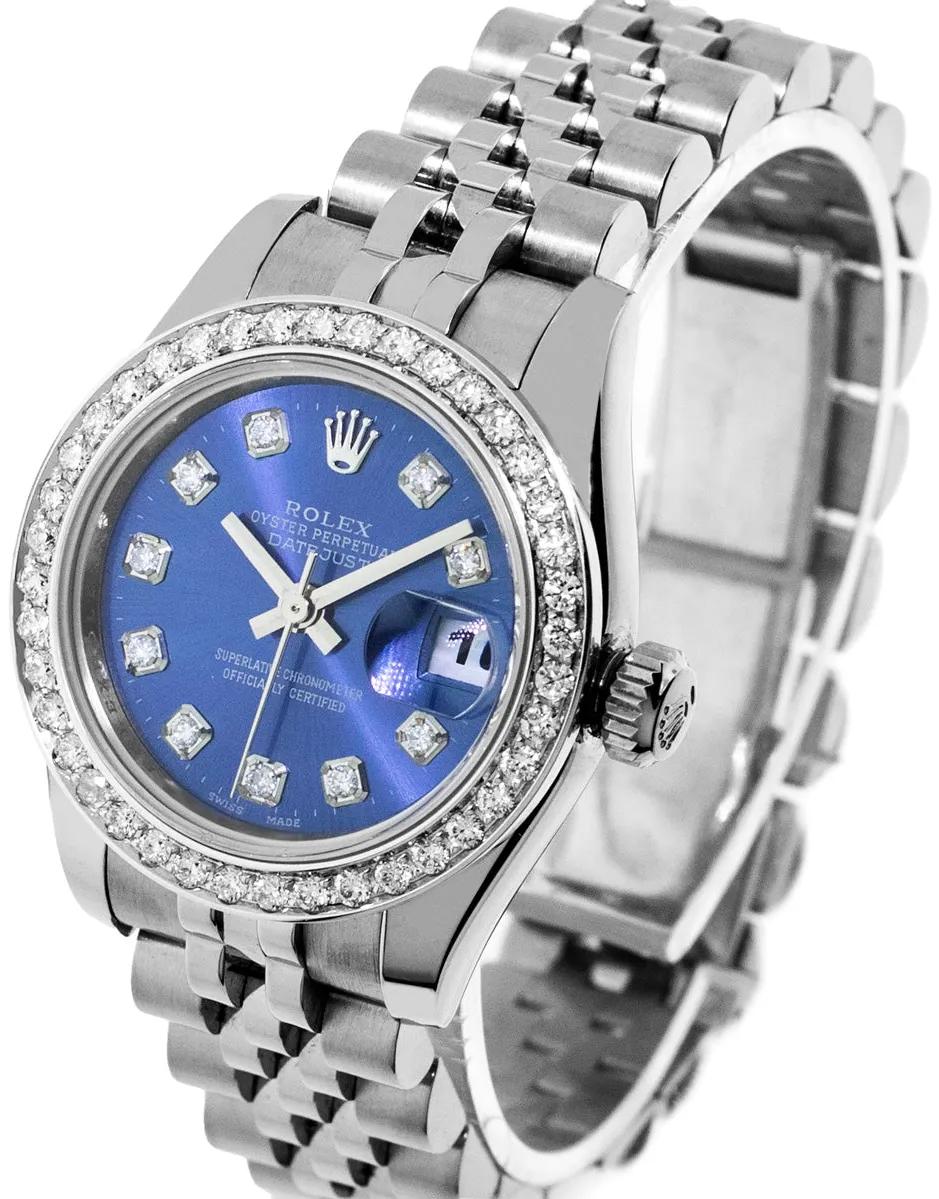 Rolex Lady-Datejust 179160 26mm Stainless steel Blue