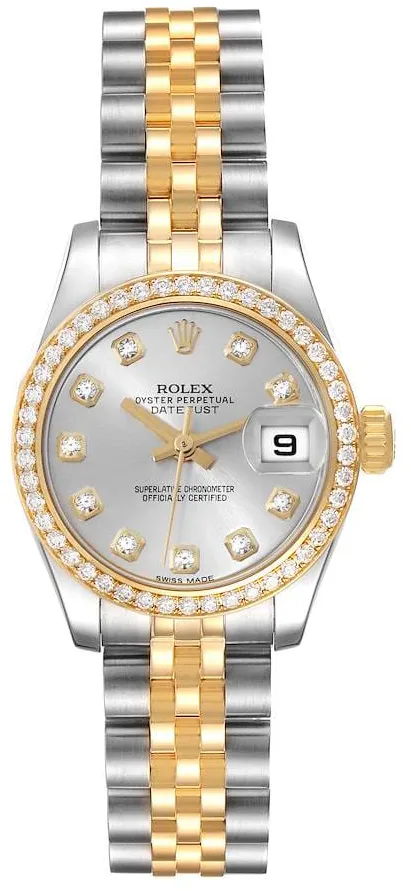 Rolex Lady-Datejust 179383 26mm Yellow gold Silver