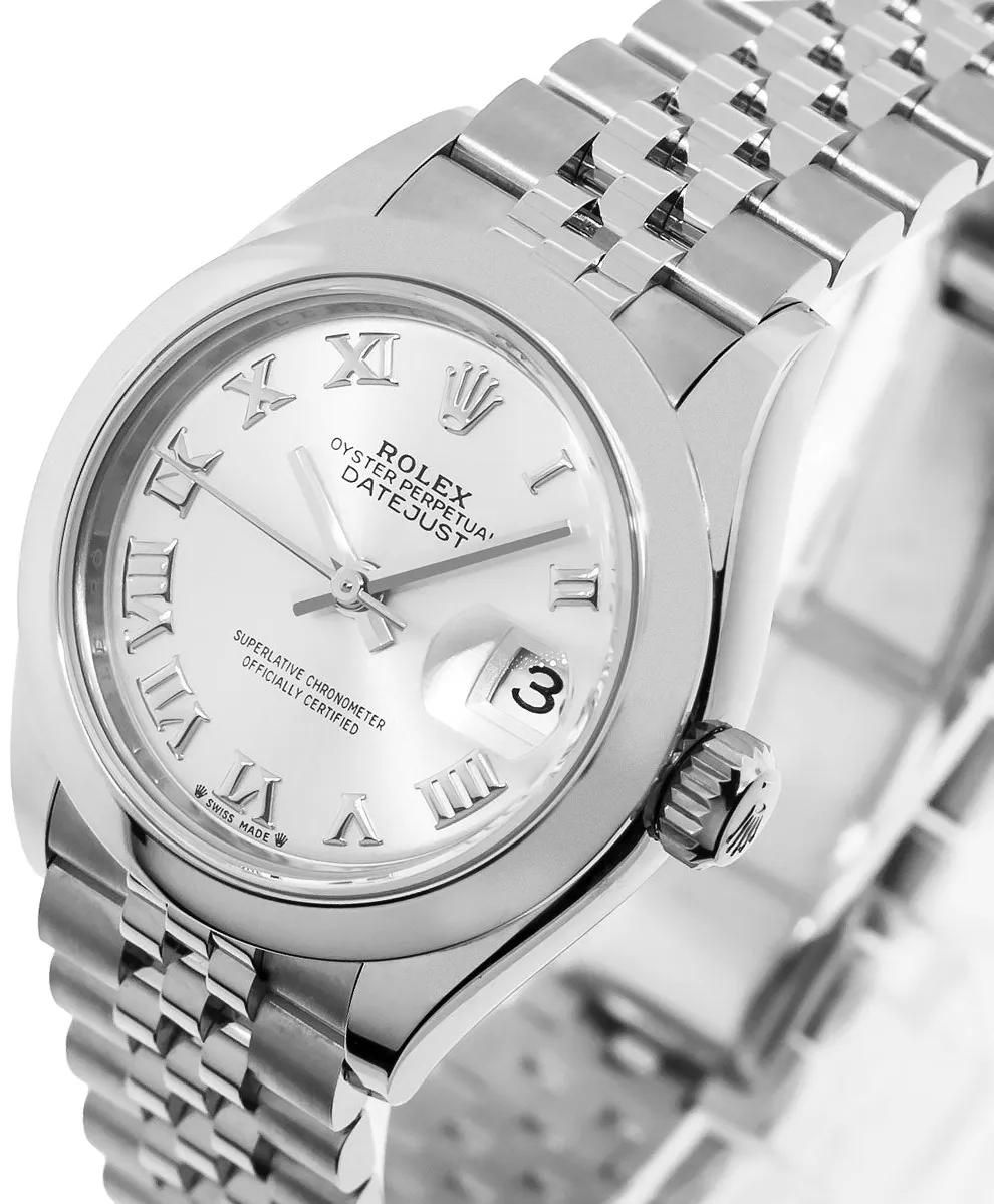 Rolex Lady-Datejust 279160 28mm Stainless steel Silver Roman Dial